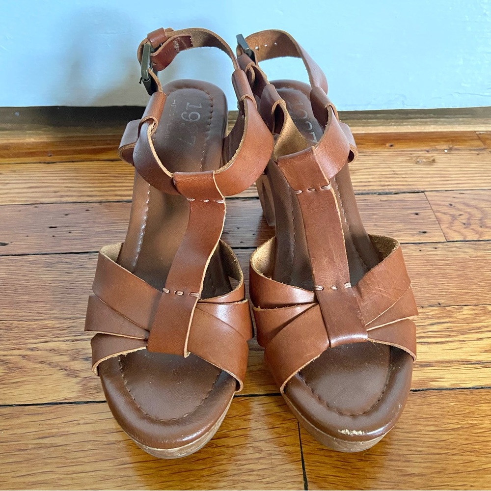 Madewell Brown Leather Heeled Sandals - Picture 4 of 10